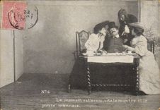 VINTAGE POSTCARD Fantaisie the moment came Femmes