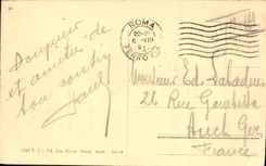 La POSTAL Roma de la VENDIMIA organiza detrás a gladiador