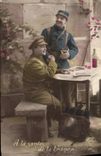 CPA Fantaisie Hommes Soldat Militaria