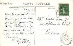 VINTAGE POSTCARD Luxembourg Amenagee Room By Chalgrin with the place and place of the room has to sleep of Marie de Medicis