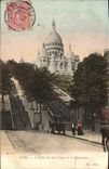 CPA Paris L'Eglise Du Sacre Coeur Et Le Funiculaire Montmartre 