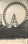 VINTAGE POSTCARD Paris the Large Wheel Seen On the Eiffel Lathe