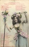VINTAGE POSTCARD Fantasy Woman Coming from the beautiful weddings Maurice Boukay
