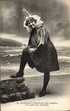 CPA St Gilles Croix De Vie Jai Perdu Ma Jarretiere Femme Folklore
