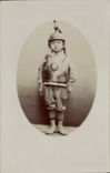 Real photo Child Militaria Soldier