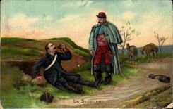 VINTAGE POSTCARD Fantasy a Militaria help