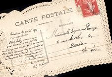 VINTAGE POSTCARD Brodee Fantasy Flowers Doves Egg