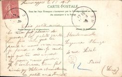 VINTAGE POSTCARD Children in cabbages