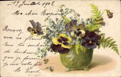 CPA Fantaisie Fleurs 