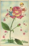 VINTAGE POSTCARD Fantasy Children Elie Lechat
