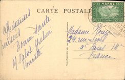 POSTAL Fes de la VENDIMIA el Souk con el comercio de seda