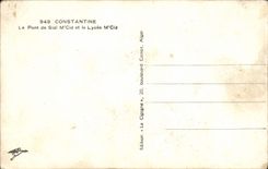 POSTAL MODERNA Constantina el puente De Sidi Mcid y Sr. Cid de la universidad