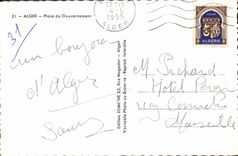 POSTAL MODERNA lugares de Argel de Governement