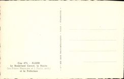 POSTAL Argel de la VENDIMIA el bulevar de Carnot el ayuntamiento y la prefectura