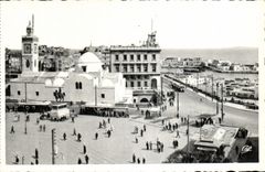 CPA Alger Place Du Gouvernement La mosquee Djama Djedid et l'Amiraute