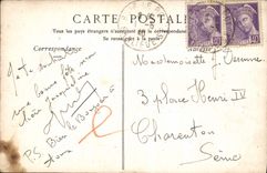 VINTAGE POSTCARD Fantasy Chantilly Flowers