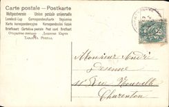 CPA Fantaisie Fleurs Poisson