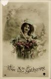 VINTAGE POSTCARD Fantaisie Woman Lives co. Catherine