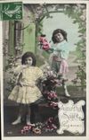 VINTAGE POSTCARD Fantasy Children Aujourdhui Sainte Suzanne