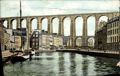 VINTAGE POSTCARD Morlaix Viaduct