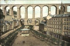 VINTAGE POSTCARD Morlaix Viaduct Seen from De I' Town hall