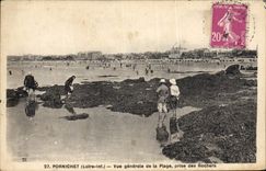 VINTAGE POSTCARD Pornichet View Of the Beach Taken Of the Rocks