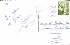 MODERN CARD To remember Of Montreux quays View Castle of Chillon