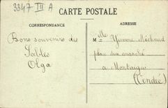 Láminas de la POSTAL de la VENDIMIA Sables d'Olonne en el embarcadero de la paja por un mar