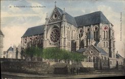 VINTAGE POSTCARD St Nazaire the Church