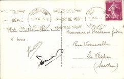 Arcadas de la POSTAL de la VENDIMIA Sables d'Olonne del embarcadero de arenas