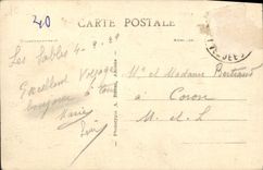 POSTAL de la VENDIMIA Sables d'Olonne el canal y el barco de D Arundel de la torre