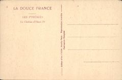 VINTAGE POSTCARD the Pyrenees the Castle Of Henri IV