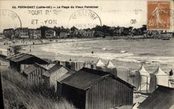 VINTAGE POSTCARD Pornichet the Beach Of the Pornichet Old man