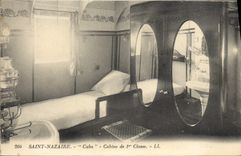 CPA Saint Nazaire Cuba Cabine De 1ere Classe Paquebot 