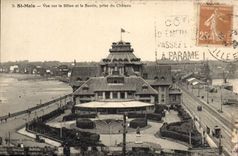 CPA St Malo Vue Sur Le Sillon Et Le Bassin Prise Du Chateau