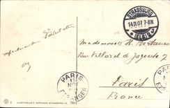 Cigüeñas de Strassburg de la POSTAL de la VENDIMIA