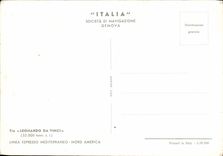 MODERN CARD Linea Espresso Mediterraneo Northern America Leonardo da Vinci Boat Steamer