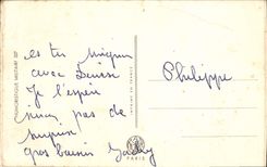 VINTAGE POSTCARD Militaria Person on leave