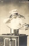 VINTAGE POSTCARD the Sauce Is Brulee Enfant Chief