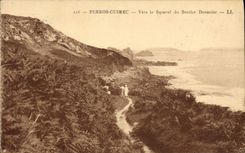 VINTAGE POSTCARD Perros Guirec Towards Squevel Of the Customs Path
