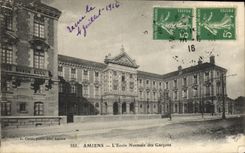 VINTAGE POSTCARD Amiens the Teacher training school Of the Boys