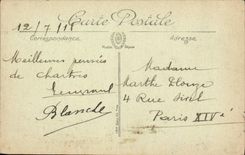 POSTAL Chartres de la VENDIMIA el lugar de Chatelet y de la catedral Roulottes