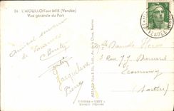 POSTAL de la VENDIMIA el pivote en la opinión del mar del puerto