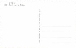 POSTAL MODERNA puentes de Lyon en el Rhone
