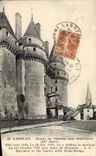 VINTAGE POSTCARD Langeais Between Castle Avee Levis Bridge
