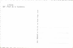 POSTAL MODERNA puente de Lyon de Guillotiere