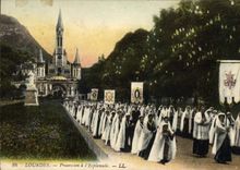 VINTAGE POSTCARD Heavy Procession AD INTERIM 'Esplanade