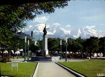 CPM Sallanches Place Charles Albert Et Le Mont Blanc