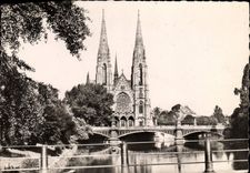 POSTAL MODERNA iglesia de Estrasburgo San Pablo