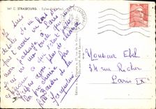 POSTAL MODERNA iglesia de Estrasburgo San Pablo